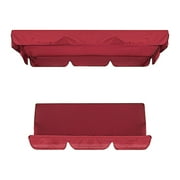 Jierger Patio Swing Canopy Cover Set Swing Replacement Swing Cushion Cover Chair Cover Garden Outdoor Patio Swing Seat Cover Replace 56 x 42 x 7 inch + 59 x 20 x 4inch